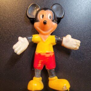 Mickey Mouse Walt Disney Productions Vintage Rubber Figurine